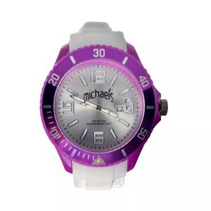 Michael's Swim Dive Watch NWOT White Purple
